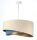 Hängeleuchte Modern Ø 50 cm Stoff Creme Blau Gold E27
