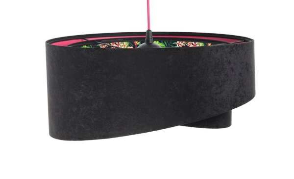 Hängeleuchte rund Ø 50 cm Stoff Velours Optik Tropical E27