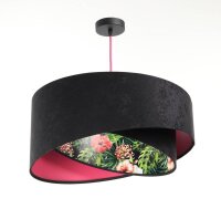 Hängeleuchte rund Ø 50 cm Stoff Velours Optik...