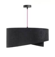 Hängeleuchte rund Ø 50 cm Stoff Velours Optik...