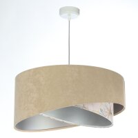 Pendelleuchte Stoff Ø 50 cm rund Velours Optik...