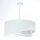Hängelampe Weiß Creme rund Ø 50 cm E27 Velours Optik Stoff