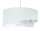 Hängelampe Weiß Creme rund Ø 50 cm E27 Velours Optik Stoff