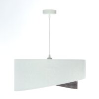 Pendelleuchte Wohnzimmer rund D: 50 cm Stoff Velours Optik