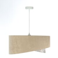Hängeleuchte rund D: 50 cm E27 Stoff Velours Optik