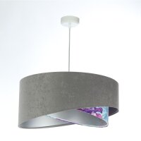 Hängeleuchte Grau Lila Silber Ø 50 cm Velours...