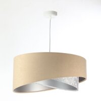 Hängelampe rund Ø 50 cm Stoff Velours Optik...