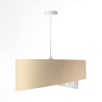 Hängelampe rund Ø 50 cm Stoff Velours Optik...