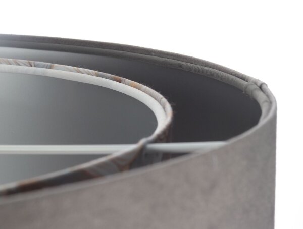Pendelleuchte rund D: 50 cm Stoff Velours Optik KARIM