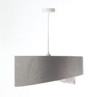 Pendelleuchte rund D: 50 cm Stoff Velours Optik KARIM