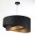 Hängeleuchte Schwarz marmoriert Gold E27 Velours Optik