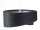 Hängeleuchte Schwarz Silber E27 D: 50 cm Stoff Velours Optik