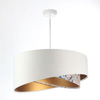 H&auml;ngelampe rund D: 50 cm E27 Stoff Velours Optik KARIM