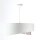 Hängelampe Weiß Beige Silber E27 Ø 50 cm Stoff Velours Optik
