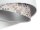 Hängelampe Weiß Beige Silber E27 Ø 50 cm Stoff Velours Optik