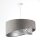 Pendelleuchte Stoffschirm Ø 50 cm Grau Beige Silber E27