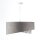 Pendelleuchte Stoffschirm Ø 50 cm Grau Beige Silber E27