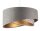 Hängelampe Stoff Ø 50 cm Velours Optik Grau Beige Gold E27