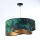Hängeleuchte Grün Gold E27 Ø 50 cm Tropical Print Stoff