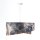 Pendelleuchte Grau Gold E27 rund D: 50 cm E27 Stoffschirm