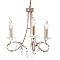Metall Kronleuchter in Silber Gold &Oslash;36cm mit Kristall