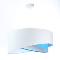 Pendelleuchte rund Ø 50 cm E27 Weiß Blau...