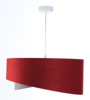 Hängeleuchte Stoff Ø 50 cm Rot-Braun Grau...