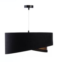 Hängelampe E27 rund Ø 50 cm Schwarz Gold...