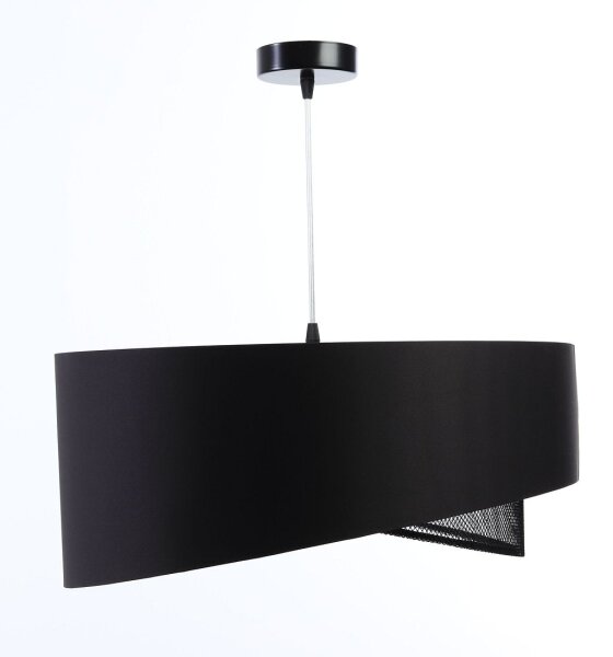 Hängeleuchte Satin Netz Ø 50 cm E27 rund Schwarz Gold
