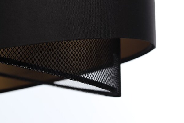 Hängeleuchte Satin Netz Ø 50 cm E27 rund Schwarz Gold