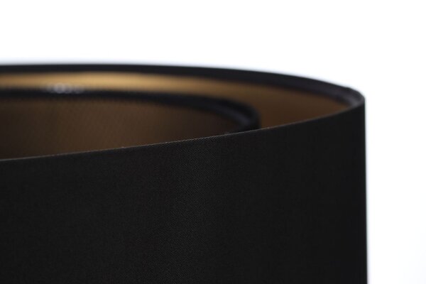 Hängeleuchte Satin Netz Ø 50 cm E27 rund Schwarz Gold