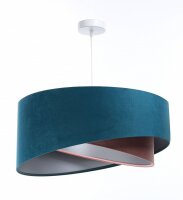 Hängelampe rund Ø 50 cm E27 Türkis Rosa...