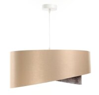 Hängeleuchte Satin E27 rund D: 50 cm in Gold Bunt