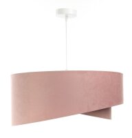 Hängeleuchte D: 50 cm E27 Rosa Hellblau Stoff...