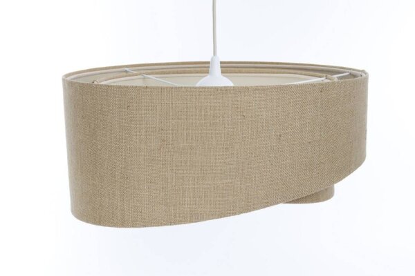 Hängelampe Stoff E27 D: 40 cm Natur Stoff Modern INGRAM