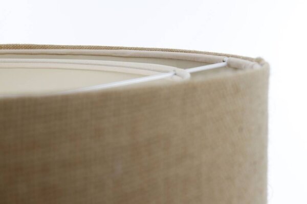 Hängeleuchte Stoffschirm rund D: 40 cm Natur Creme Stoff E27