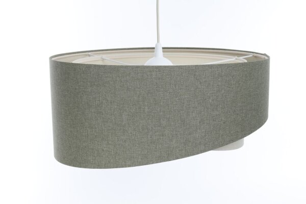 Pendelleuchte Stoff Grün Creme E27 rund Ø 40 cm Modern