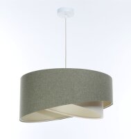 H&auml;ngelampe rund D: 50 cm E27 Gr&uuml;n Creme rund...
