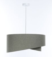 Hängelampe E27 rund D: 40 cm in Grün Stoff Modern