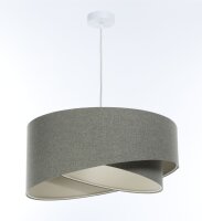 Hängelampe E27 rund D: 40 cm in Grün Stoff Modern