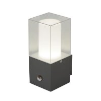 Außenlampe Wand Bewegungsmelder IP44 Grau...