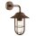 Au&szlig;enlampe Wand Edelstahl Glas  IP44 E27 Rostbraun H: 31 cm