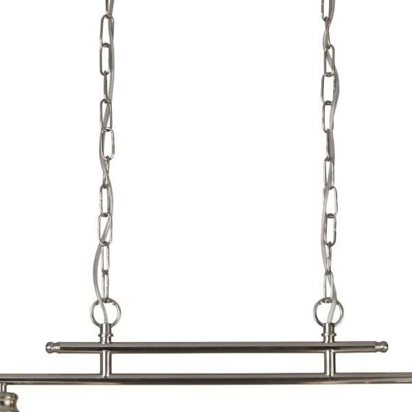 Billardleuchte 2-flammig B: 75 cm in Silber Klar E27
