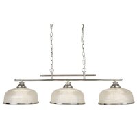 Pendelleuchte Glas Metall B: 99 cm H: max. 1,2 m in Silber