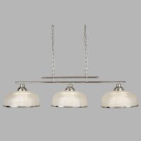 Pendelleuchte Glas Metall B: 99 cm H: max. 1,2 m in Silber