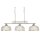 Pendelleuchte Glas Metall B: 99 cm H: max. 1,2 m in Silber