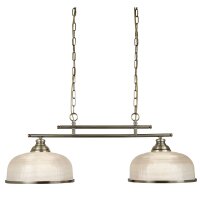 Pendelleuchte 2-flammig E27 Glas Metall B: 75 cm Jugendstil