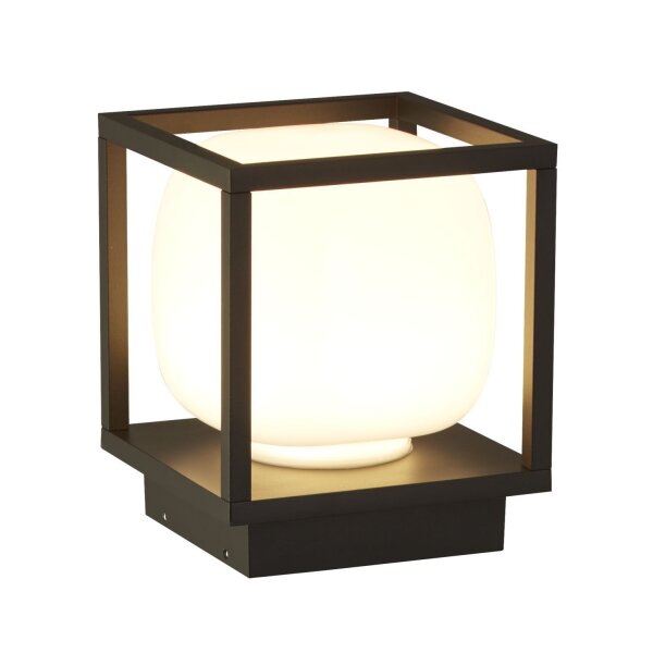 LED Außenleuchte IP54 Schwarz Weiß 15 cm 3000 K klein