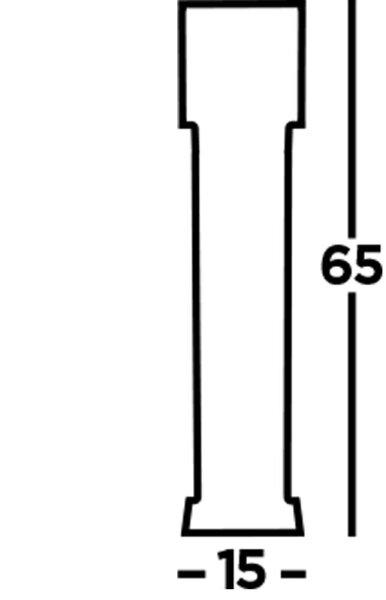 LED Pollerleuchte 65 cm IP54 Schwarz Weiß 3000 K 746 lm