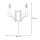 Wandlampe mit Schalter E14 in Messing Antik 2-flammig